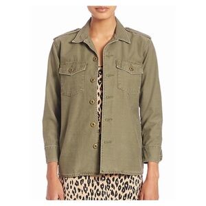 CASLON Army Green Button Down Shirt Jacket Medium